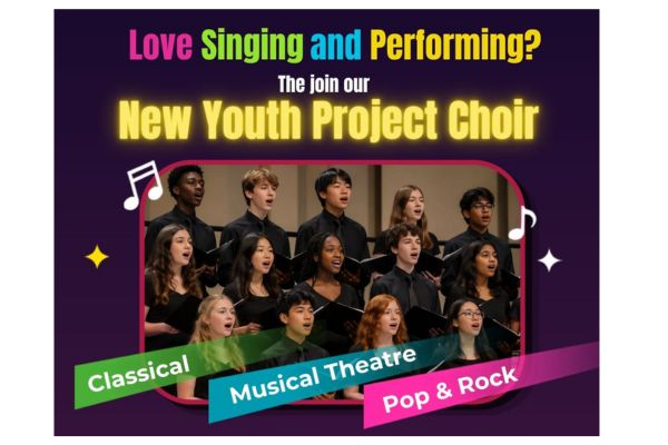young people dressed in black singing as part of a choir
