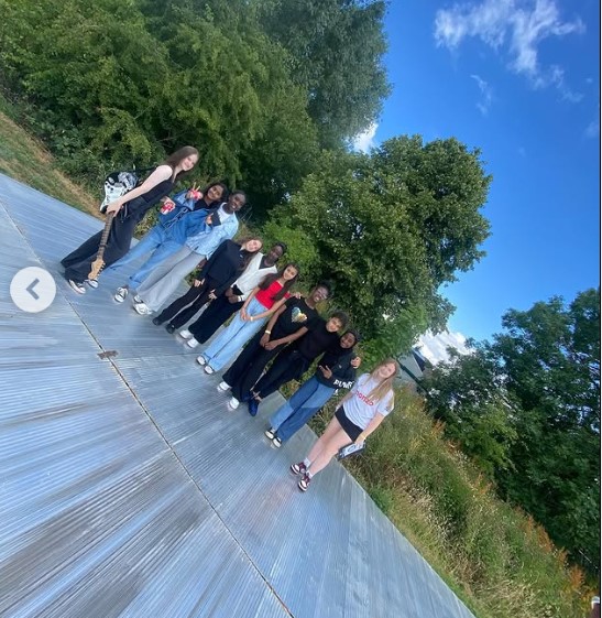 some of the performers standing on stage at Godiva festival 2025