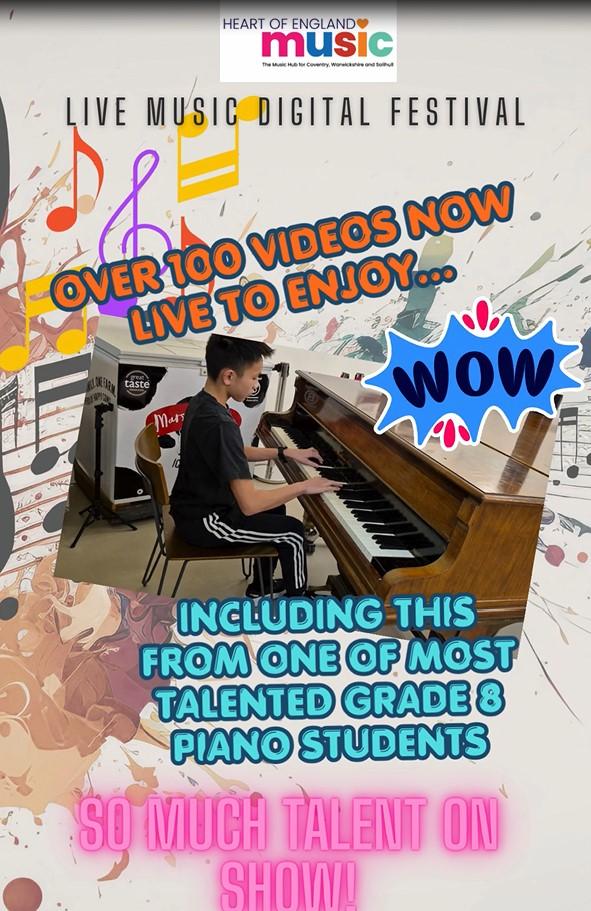 young boy playing a piano