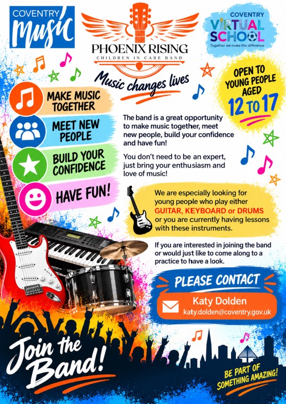 Phoenix rising cic band flyer