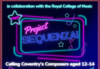 neon colourful sign with stars reading Project Sequenza