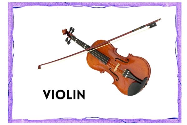 image of a violin and bow